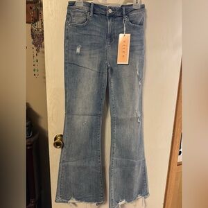 Risen Women's Light Blue Flare Jeans